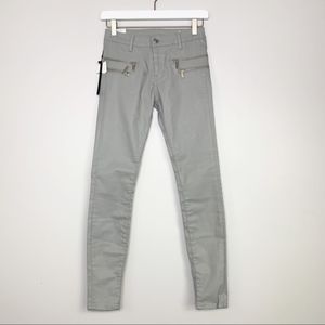 NWT ZARA Slim Fit Medium Rise Gray Pants 34